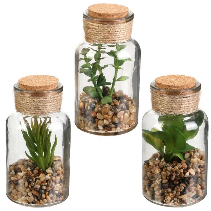 Planta Artificial Con Bote Vidri Home Deco Factory 2