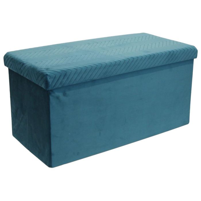 Banco-Puf Plegable Azul Zig-Za Home Deco Factory