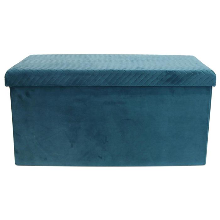 Banco-Puf Plegable Azul Zig-Za Home Deco Factory 2