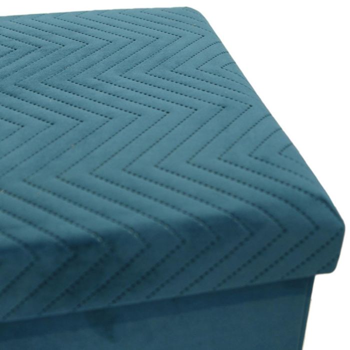 Banco-Puf Plegable Azul Zig-Za Home Deco Factory 4