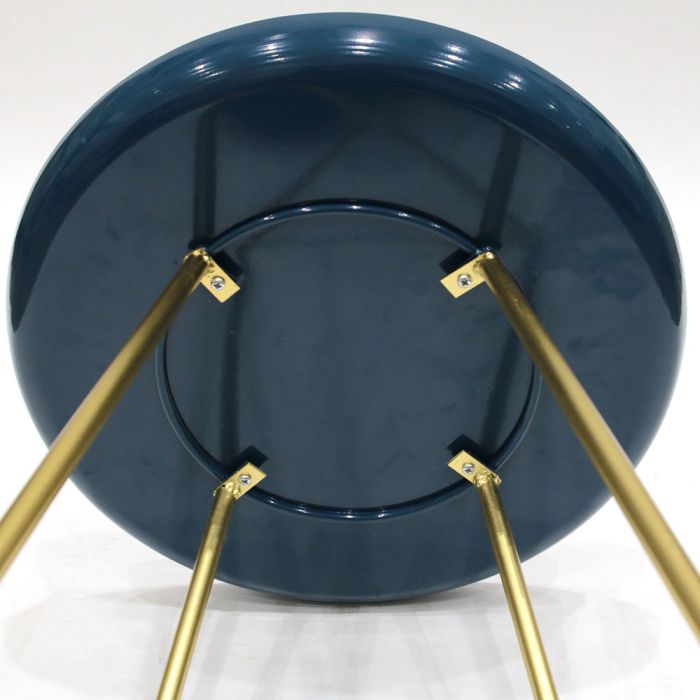 Mesa auxiliar redonda glossy azul 3 Mesa auxiliar redonda glossy azul 3