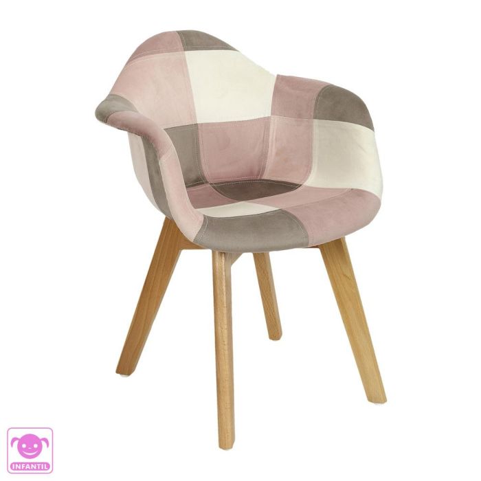 Butaca Patchwork Infantil Rosa Home Deco Kids