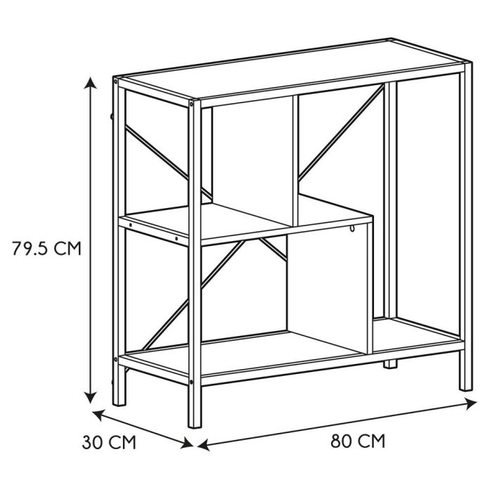 Estantería 80X30X79 Home Deco Factory cm EDISON  5