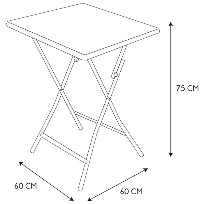 Mesa Plegable 60X60 Home Deco Factory altura 75 cm  4