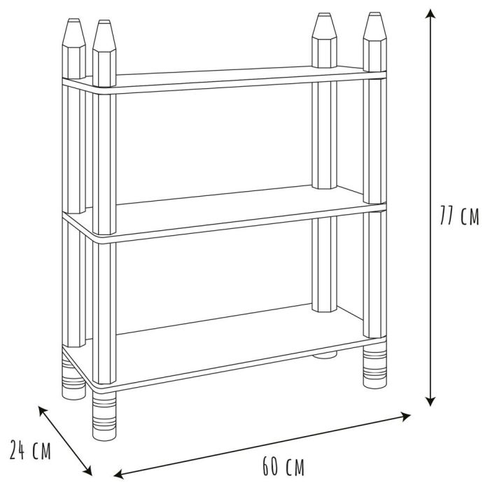 Estantería 3 Baldas Lápiz Home Deco Kids 4