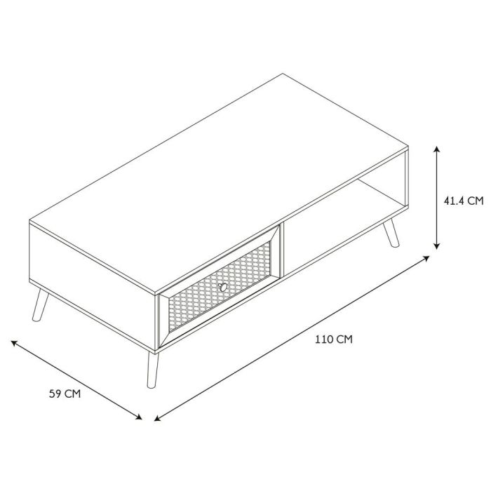 Mesa De Centro Con Cajón Bali Home Deco Factory 5