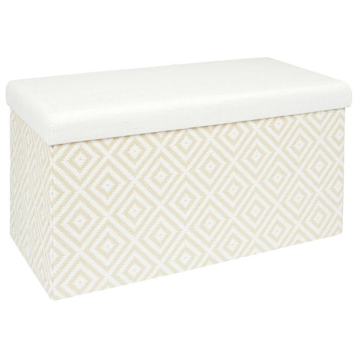 Banco-Puf Plegable Trenzado Blanc Home Deco Factory