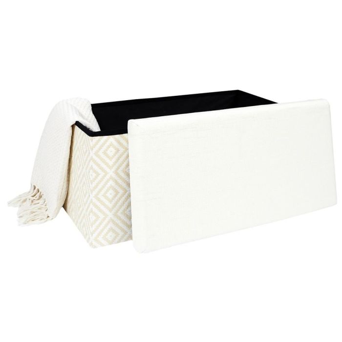 Banco-Puf Plegable Trenzado Blanc Home Deco Factory 5