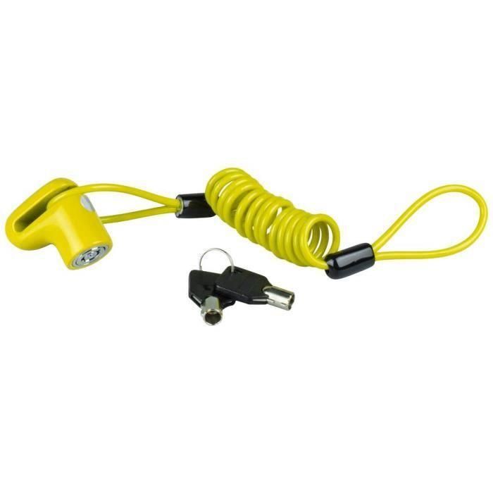 Candado de cable para bicicleta - BURG WACHTER - 520 50 Yellow SB - Cable de acero enfundado 14 mm, 100 cm 1 Candado de cable para bicicleta - BURG WACHTER - 520 50 Yellow SB - Cable de acero enfundado 14 mm, 100 cm 1