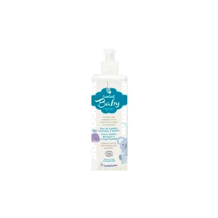 ESENTIAL AROMS Champú y Gel Corporal Suave Bebé 300ml - Sin Sulfatos con Manzanilla y Caléndula