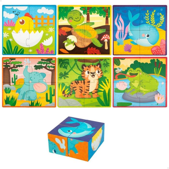 Puzzle 3D Lisciani 4 Piezas 22 x 23 x 1 cm (6 Unidades) Animales 6