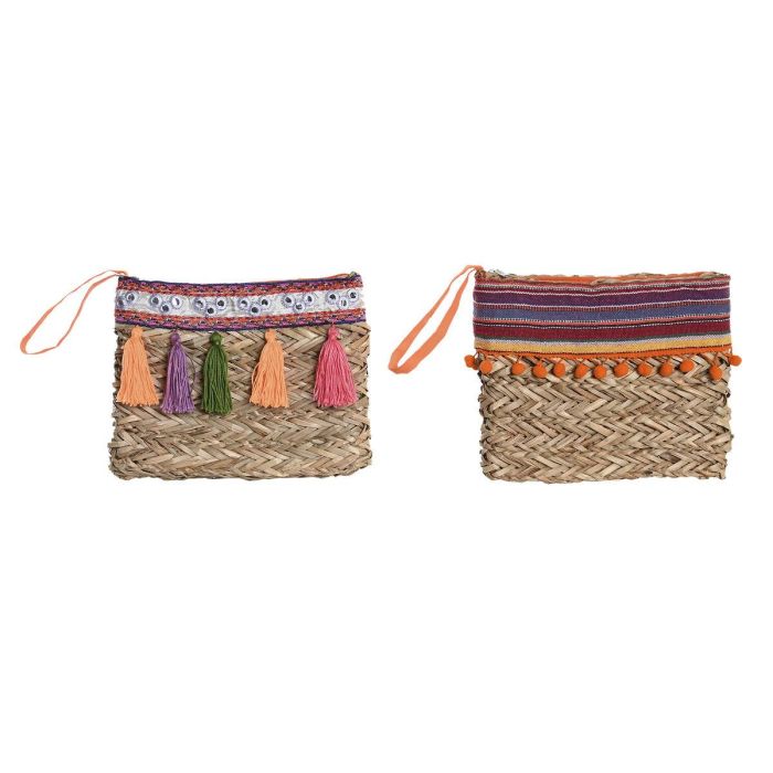 Bolso Hippie DKD Home Decor Multicolor Mimbre (26 x 4 x 20 cm) (2 Unidades) Bolso Hippie DKD Home Decor Multicolor Mimbre (26 x 4 x 20 cm) (2 Unidades)