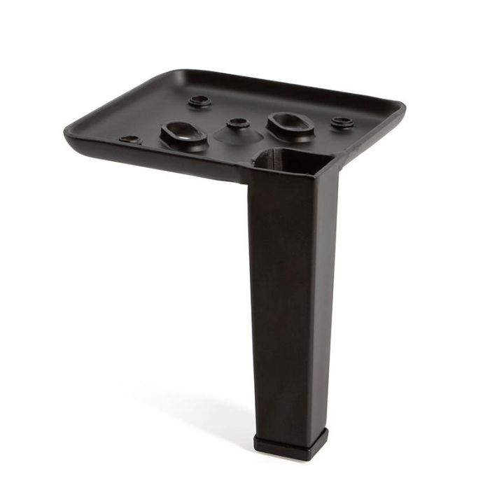 Q&Q Pata Metálica Hammer H100-H120 para Sofás y Muebles, Acabado Negro Mate, Resistente, con Altura de 100 mm a 120 mm