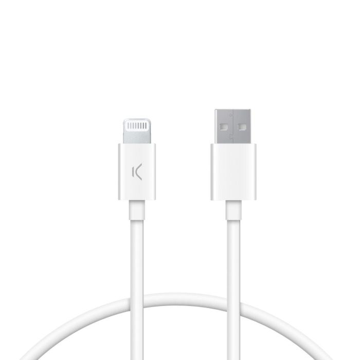 Cable USB KSIX Blanco 1 m Cable USB KSIX Blanco 1 m