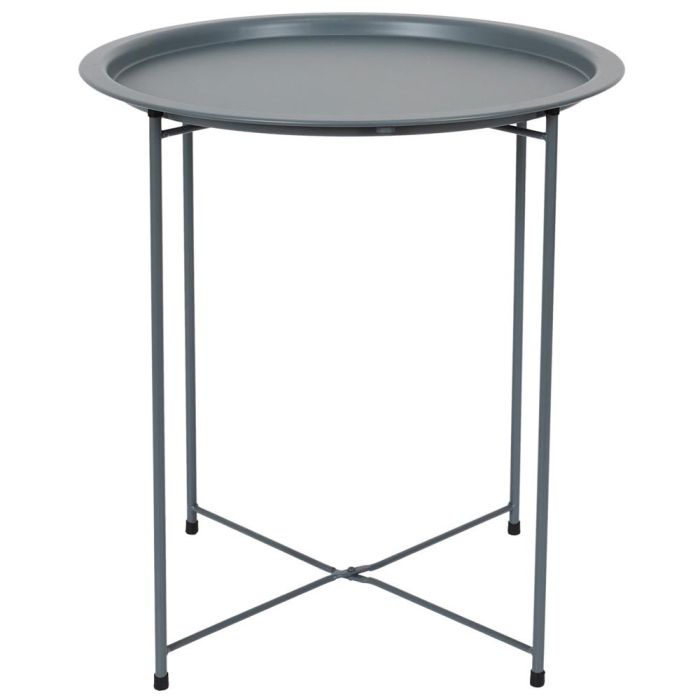 Mesa Auxiliar Sienna Gris Home Deco Factory diámetro 47  2