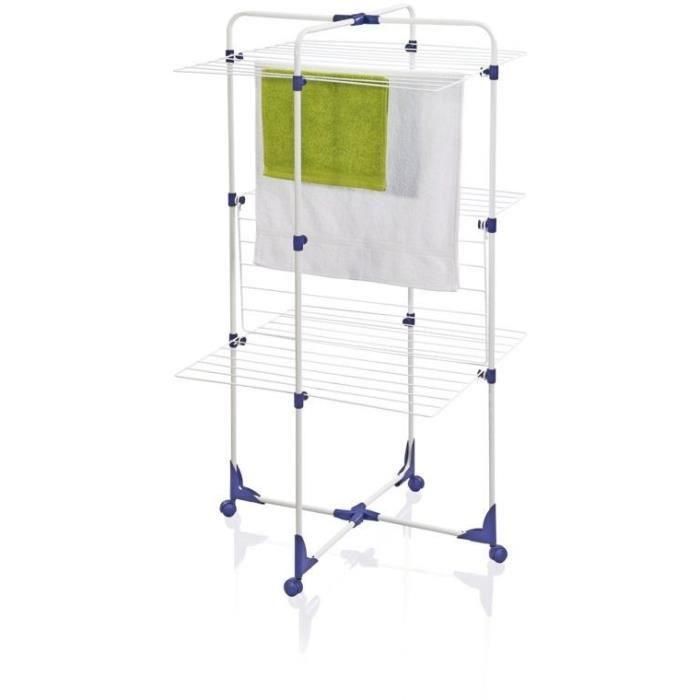 Secadora de ropa - LEIFHEIT - Tower 270 - 81454 - Tendedero de torre - Tendedero con ruedas - Posibilidad de semiapertura - 27 m - Blanco 1