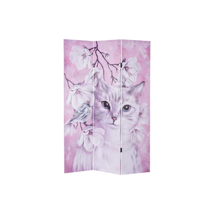 Biombo DKD Home Decor Gato Lienzo 120 x 2,5 x 180 cm Pino 3 Biombo DKD Home Decor Gato Lienzo 120 x 2,5 x 180 cm Pino 3