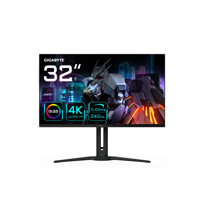 AORUS FO32U2 pantalla para PC 80 cm (31.5") 3840 x 2160 Pixeles 4K Ultra HD OLED Negro