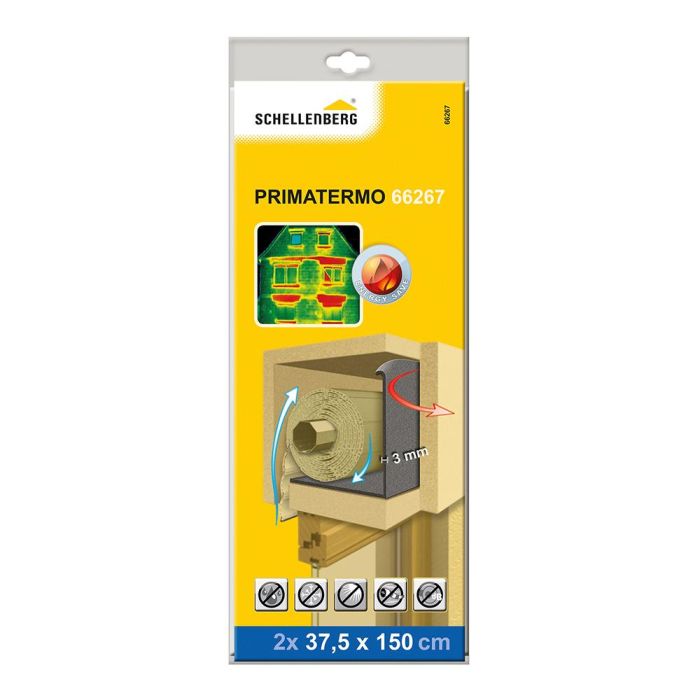 Schellenberg Rollo Aislante Cajón Persiana Autoadhesivo Impermeable Fácil Instalación 2 x 37,5 x 150 cm (2 Unidades) 1