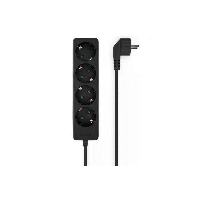 Aisens Regleta de Enchufes 4 Tomas Sin Interruptor, Cable 1.4M Negro Aisens Regleta de Enchufes 4 Tomas Sin Interruptor, Cable 1.4M Negro