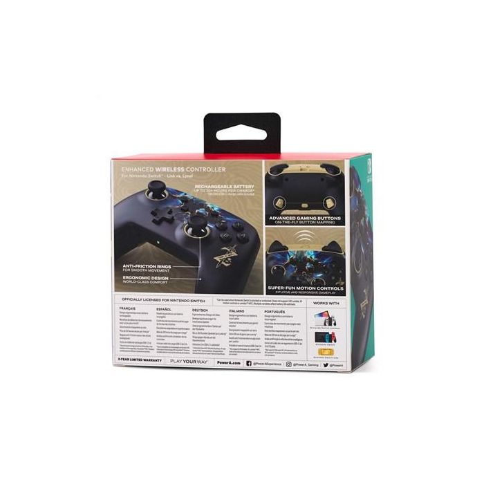 Power A Mando Inalámbrico Nintendo Switch NSGP0028-01, Diseño Link vs. Lynel, Licencia Oficial, Color Negro 10
