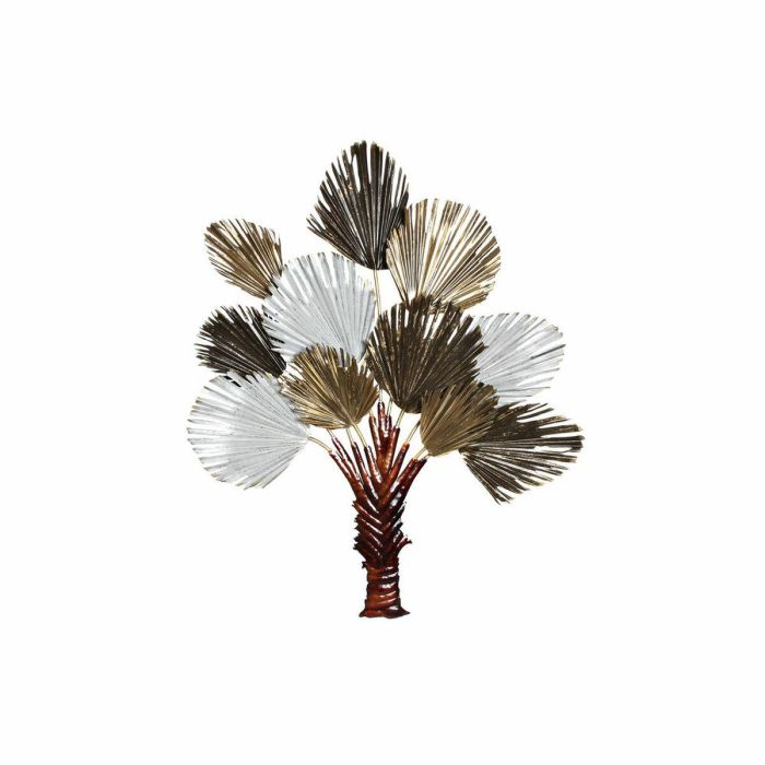 Decoracion Pared Tropical DKD Home Decor Cobrizo Blanco 10 x 118 x 97 cm