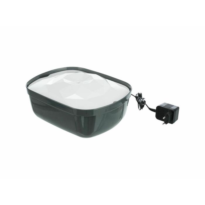 Fuente para Mascotas Trixie Polygon Blanco Gris Silicona Melamina 2,5 L 28 x 11 x 22 cm 34