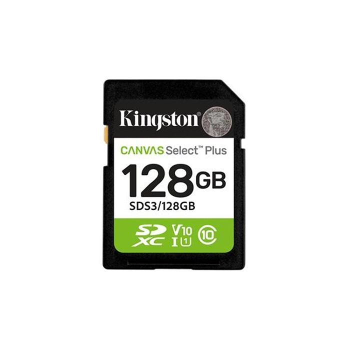 Kingston SDS3/128GB Tarjeta de Memoria Canvas Select Plus 128GB SDXC Clase 10 UHS-I U1 V10 150MB/s Kingston SDS3/128GB Tarjeta de Memoria Canvas Select Plus 128GB SDXC Clase 10 UHS-I U1 V10 150MB/s