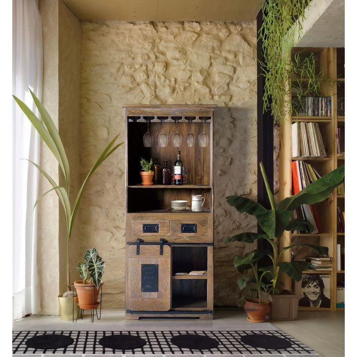 Giner y Colomer Botellero Industrial en Madera de Mango y Metal Natural 170 x 75 x 38 cm 4 Giner y Colomer Botellero Industrial en Madera de Mango y Metal Natural 170 x 75 x 38 cm 4