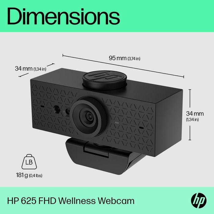 HP Webcam Video FHD 1080P, 30 FPS, Compatible con Windows Hello, Corrección Automática de Luz y Fondo, Micrófonos con Reducción de Ruido - 625 20 HP Webcam Video FHD 1080P, 30 FPS, Compatible con Windows Hello, Corrección Automática de Luz y Fondo, Micrófonos con Reducción de Ruido - 625 20