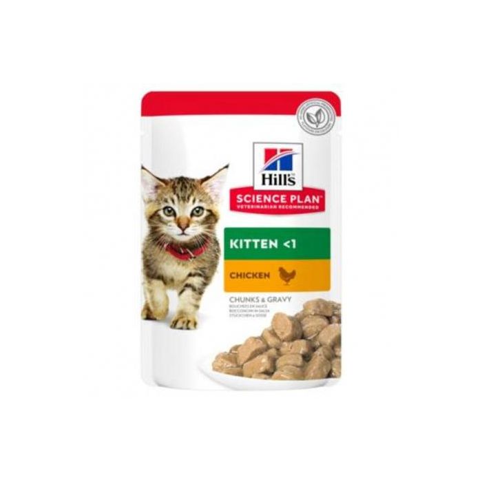 Hill's Alimento Húmedo para Gatitos Sabor Pollo - 12 Bolsitas de 85 g Hill's Alimento Húmedo para Gatitos Sabor Pollo - 12 Bolsitas de 85 g