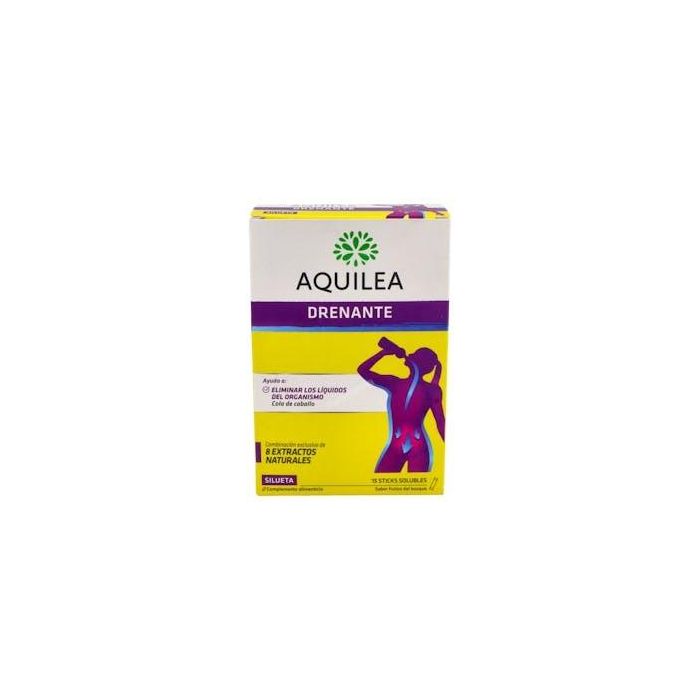 Aquilea Drenante Sticks 15 Solubles con Sabor Frutos del Bosque | Elimina Líquidos y Ayuda al Control de Peso Natural