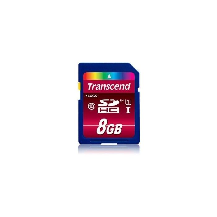 Transcend Tarjeta de Memoria SDHC 8GB UHS-I Clase 10 U1 400x hasta 90MB/s para Cámaras y Dispositivos Compatibles