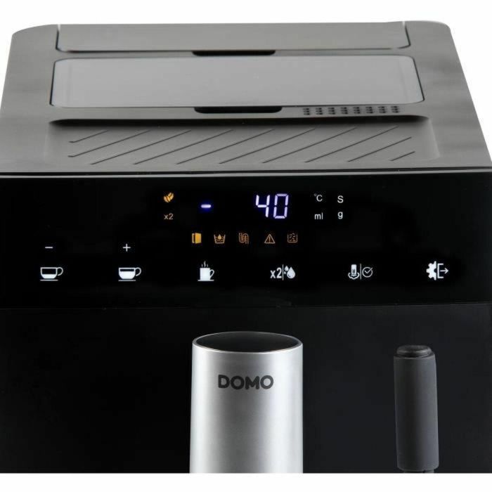 Domo DO1150K Cafetera espresso automática con molinillo, 19 bar, 1350 W, 125g café, Negra 3