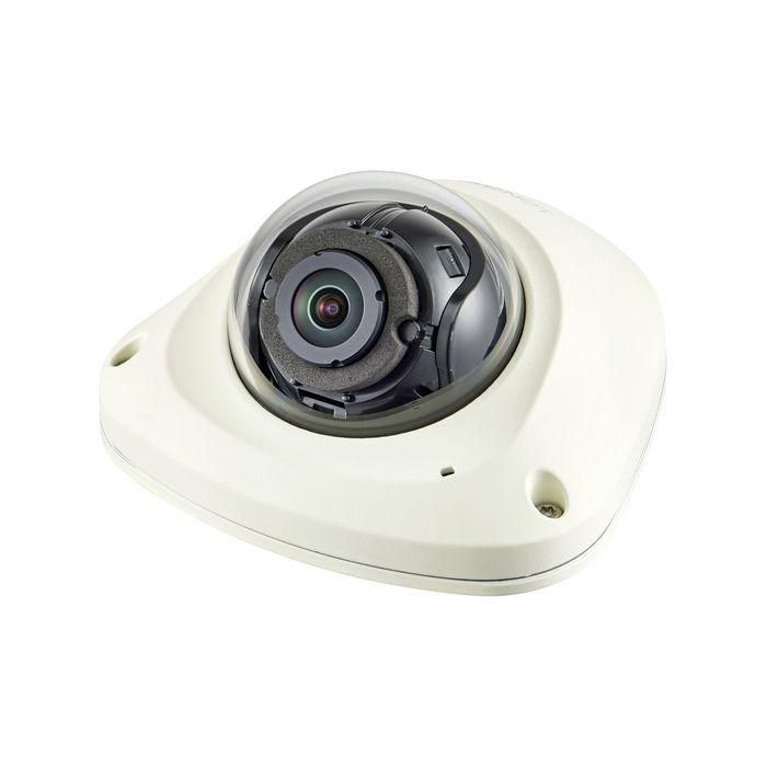 Hanwha Cámara IP minidomo móvil 2M AI 2.4mm antivandálico WDR IK10 IP66 NEMA 4X PoE Wisenet X. Conector M12