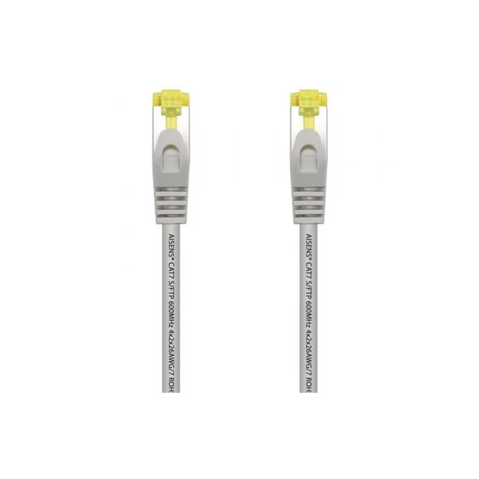 AISENS - CABLE DE RED LATIGUILLO RJ45 LSZH CAT.7 600 MHZ S/FTP PIMF AWG26, GRIS, 25CM