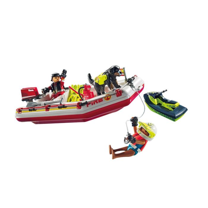Playmobil Bote Bomberos Con Moto Acuática Action 71464 1