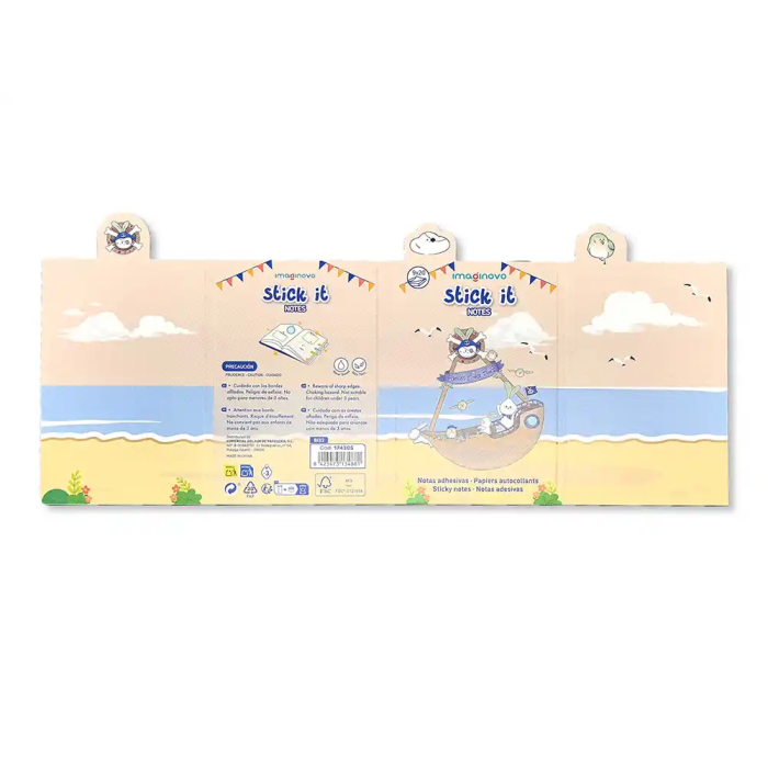 Imaginovo Notas Adhesivas Stick It! Notebook Pirata 20 Notas Adhesivas Tamaños Surtidos 3
