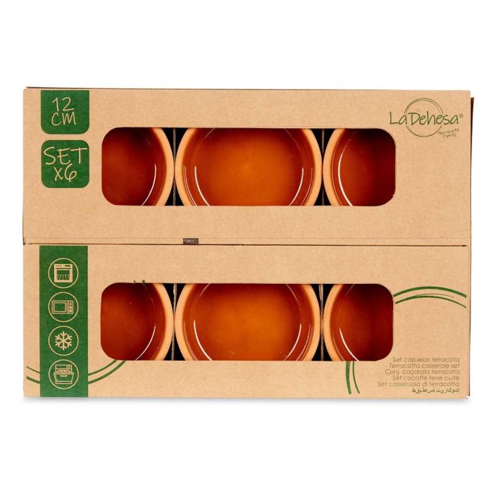 Set 6 Cazuelas de Barro 12 cm Marrón - La Dehesa (8 Unidades) 2 Set 6 Cazuelas de Barro 12 cm Marrón - La Dehesa (8 Unidades) 2