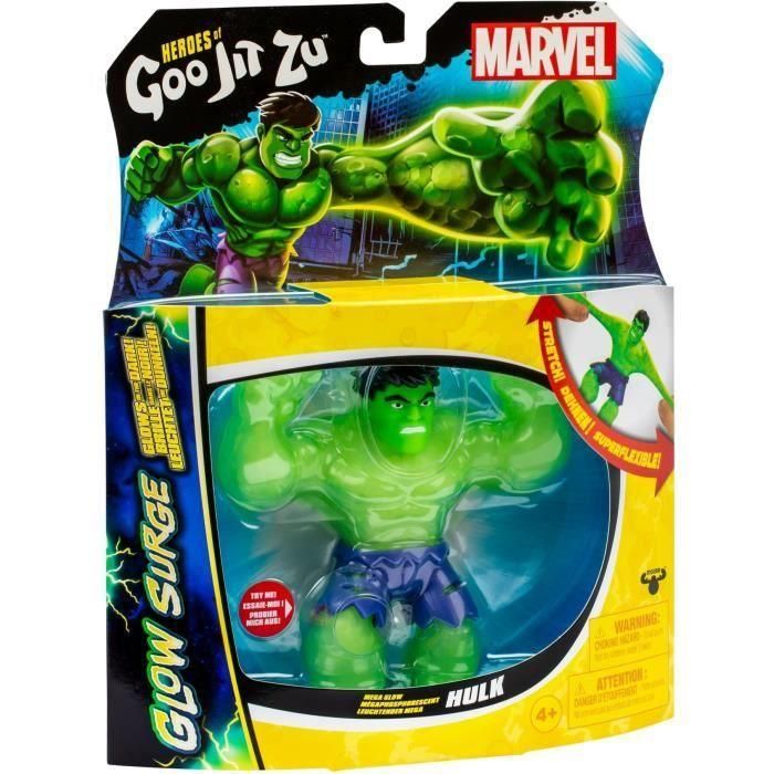 Hulk Glow Surge 11cm - HERoeS OF GOO JIT ZU - MARVEL - Figura luminosa y extensible 2