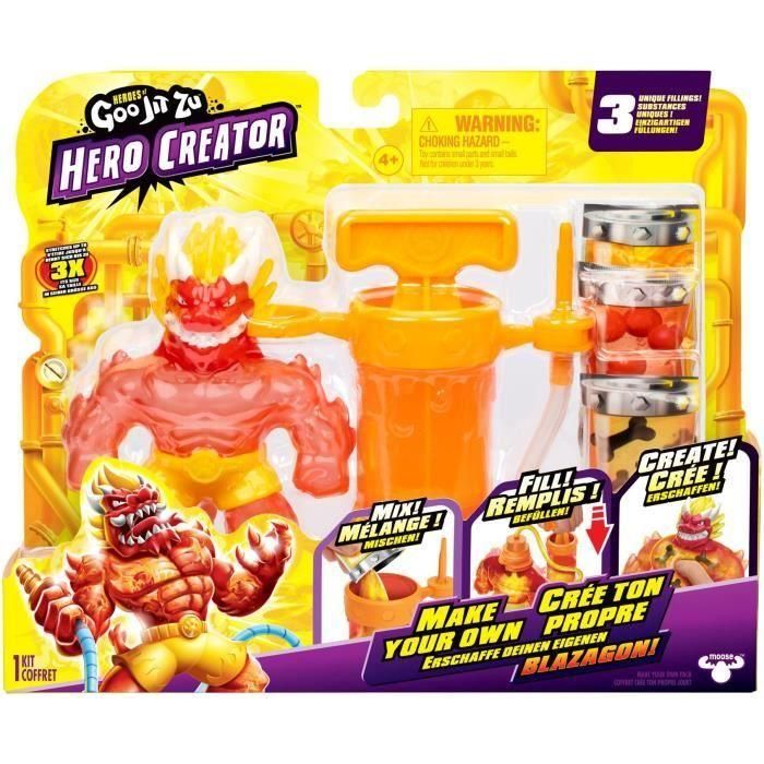 Figura Hero Creator Blazagon 11cm - HERoeS OF GOO JIT ZU - Kit de creación de texturas personalizadas 5