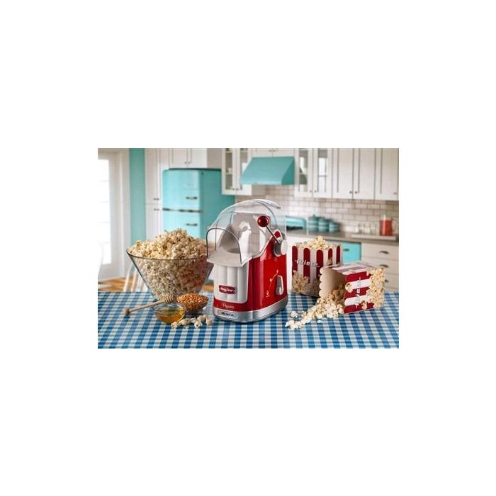 Ariete 2958/00 Máquina de Palomitas Party Time Roja Diseño Retro Años 50 Ideal para Snacks Naturales y Libres de Grasas 7