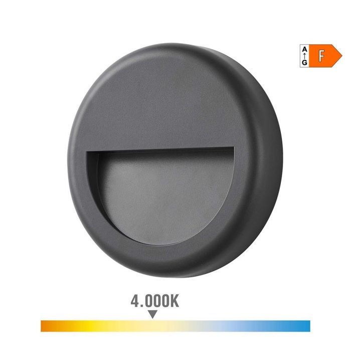 Aplique led redondo 6 W 570 lm 4000 k luz dia ip65 ø14 x 2,8 cm Aplique led redondo 6 W 570 lm 4000 k luz dia ip65 ø14 x 2,8 cm