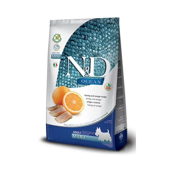 Farmina N&D Dog Ocean Mini Arenque - Comida para perros con arenque, 2.5 kg Farmina N&D Dog Ocean Mini Arenque - Comida para perros con arenque, 2.5 kg