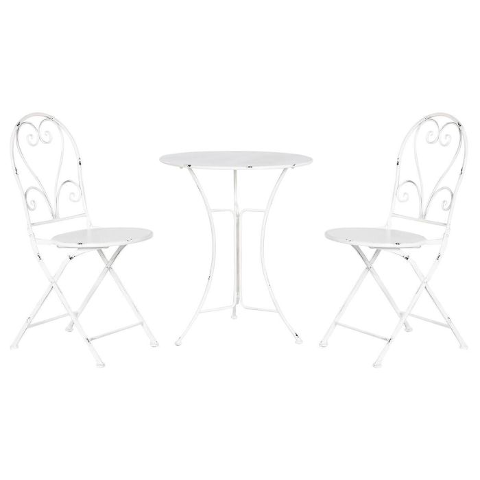 Mesa Terraza Y Jardin DKD Home Decor Blanco 60 x 70 x 60 cm Set de 3