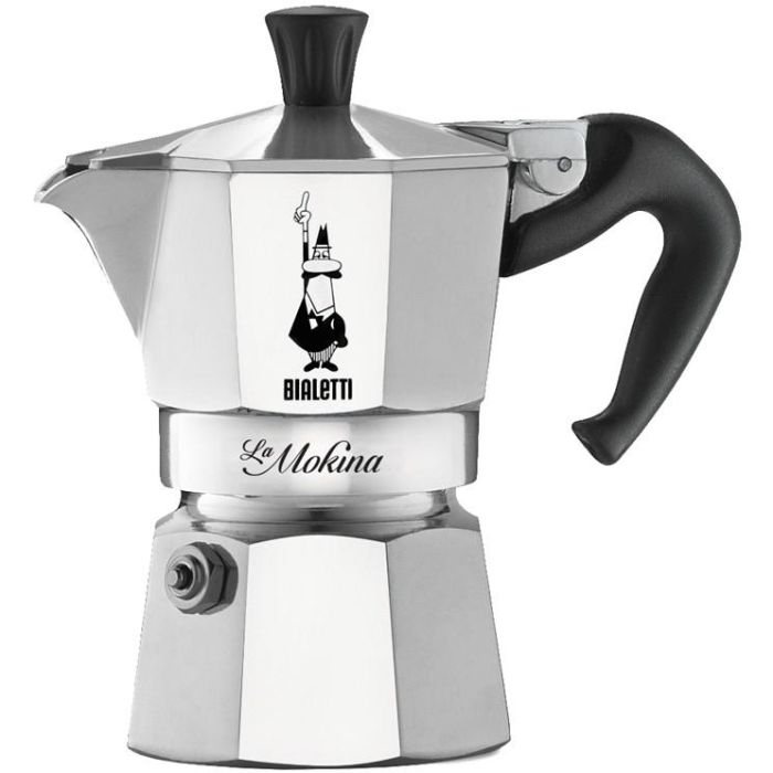 Bialetti Cafetera Moka Inducción 0.4 l de Acero Inoxidable y Aluminio
