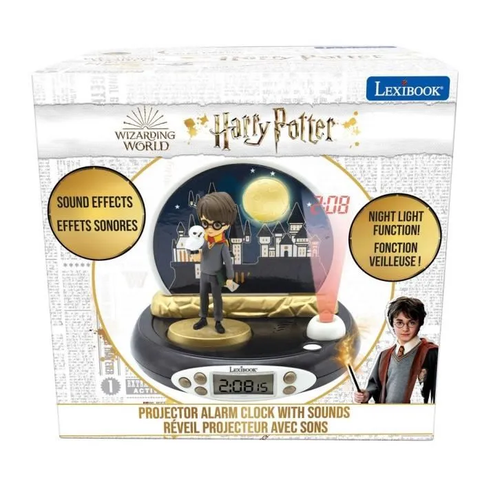Lexibook Reloj Despertador Proyector 3D Harry Potter con Luz Nocturna y Proyección de Hora en Techo 4