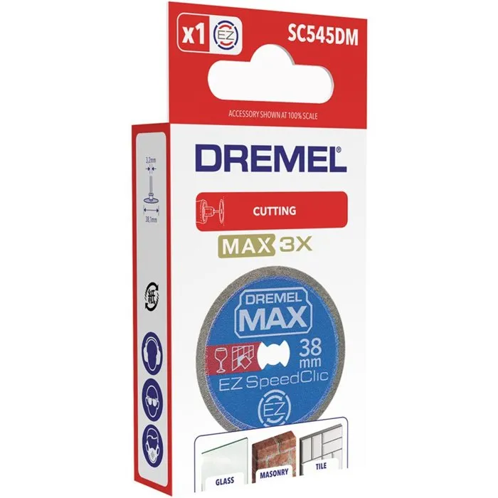 Dremel S545 EZ SpeedClic Hoja de diamante de alta durabilidad Ø38 mm para materiales duros 1