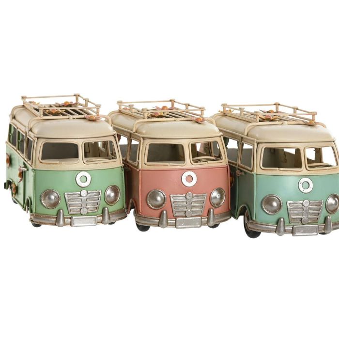 Figura Decorativa Home ESPRIT Azul Verde Rosa Vintage 20 x 9 x 11 cm (3 Unidades) 2