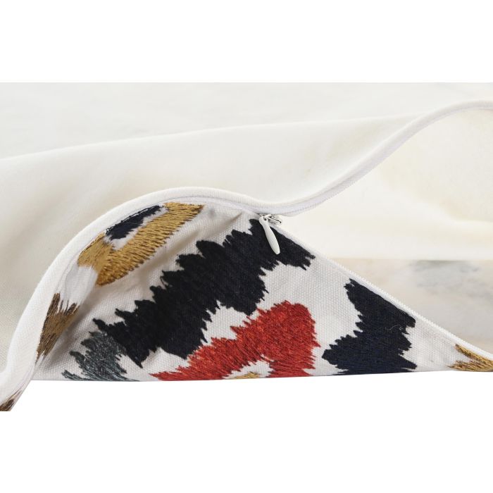 DKD Home Decor Funda Cojín Decorativa Multicolor de Poliéster 50x50 cm con Cierre de Cremallera 3